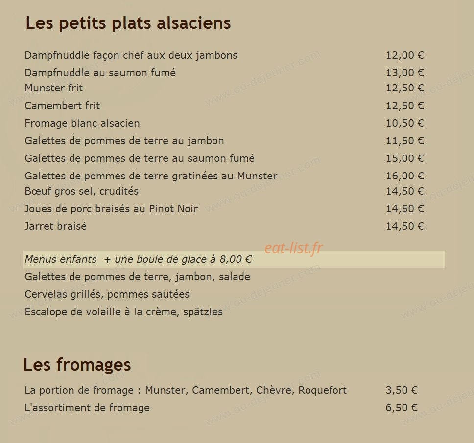 Cuisine d'Antan — carte page 4