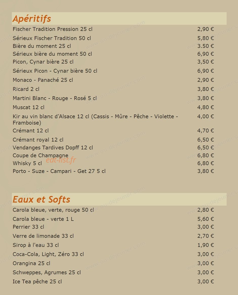 Cuisine d'Antan — carte page 6