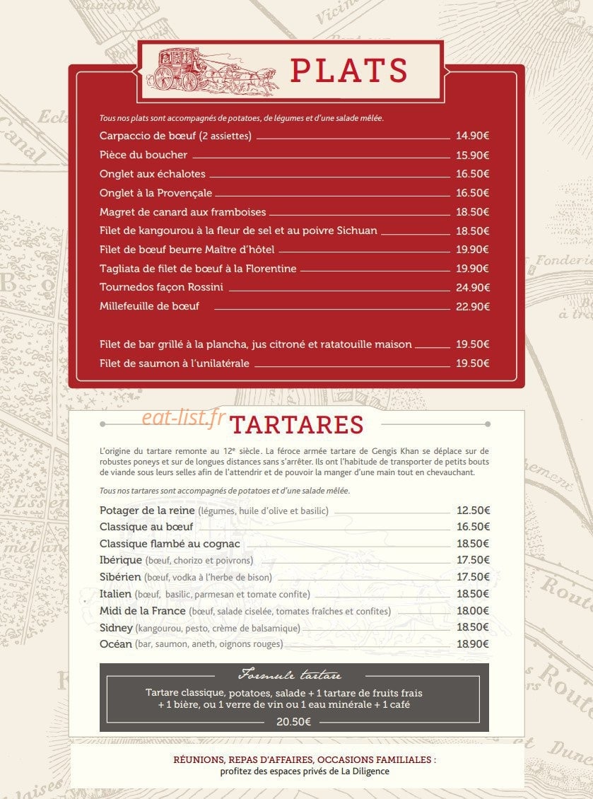 La Diligence — carte page 3