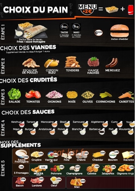 Original Tacos — carte page 4