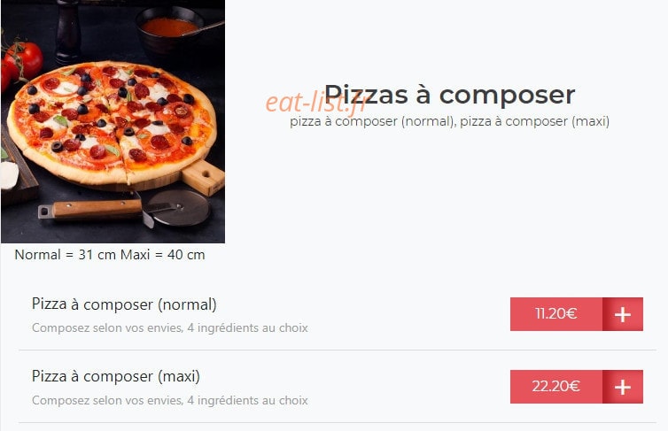 Pizza Factory — carte page 3