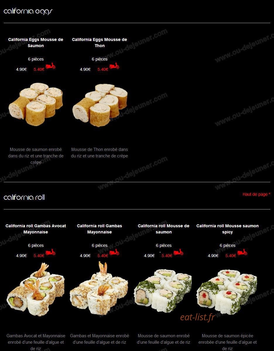 Sushi House — carte page 8