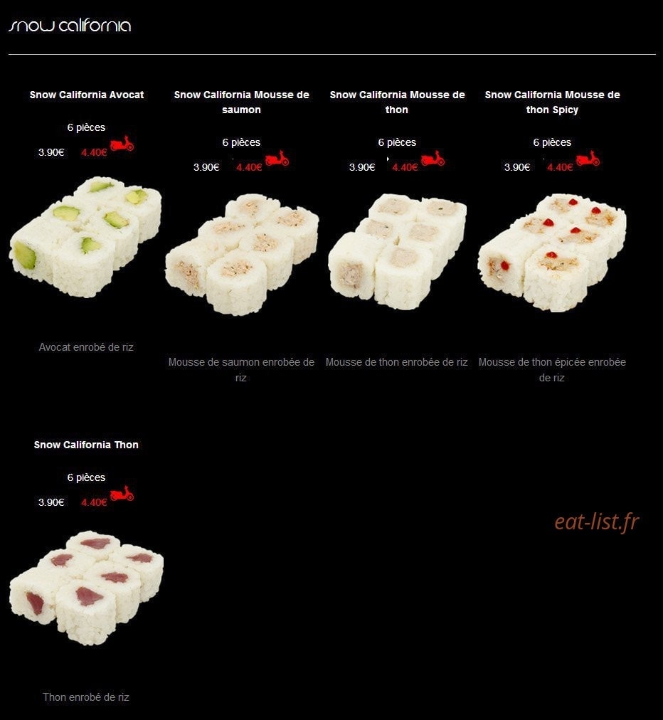 Sushi House — carte page 16