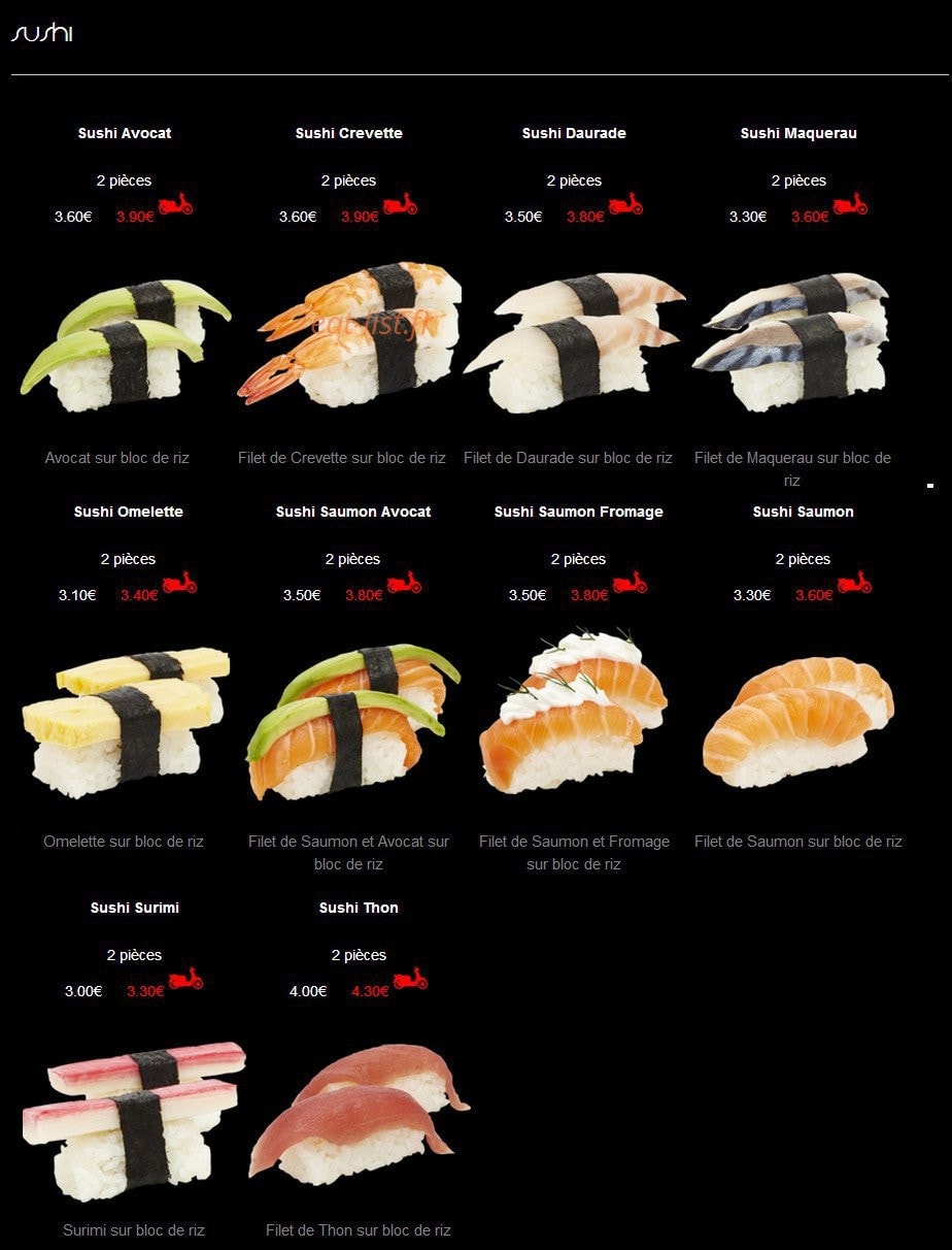 Sushi House — carte page 7