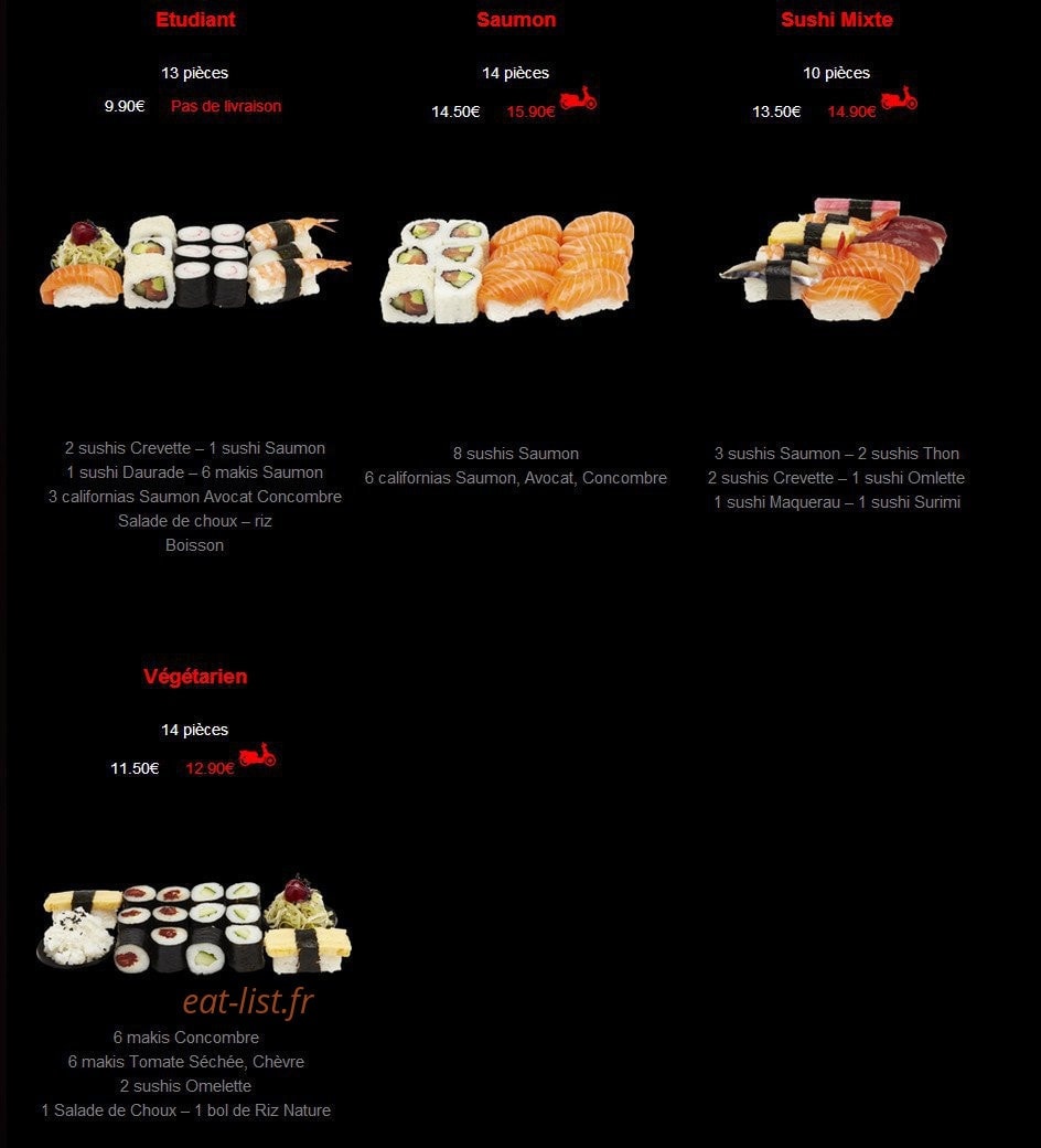 Sushi House — carte page 3