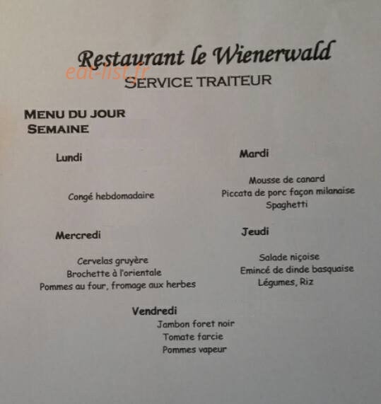 Le Wiener — carte page 1