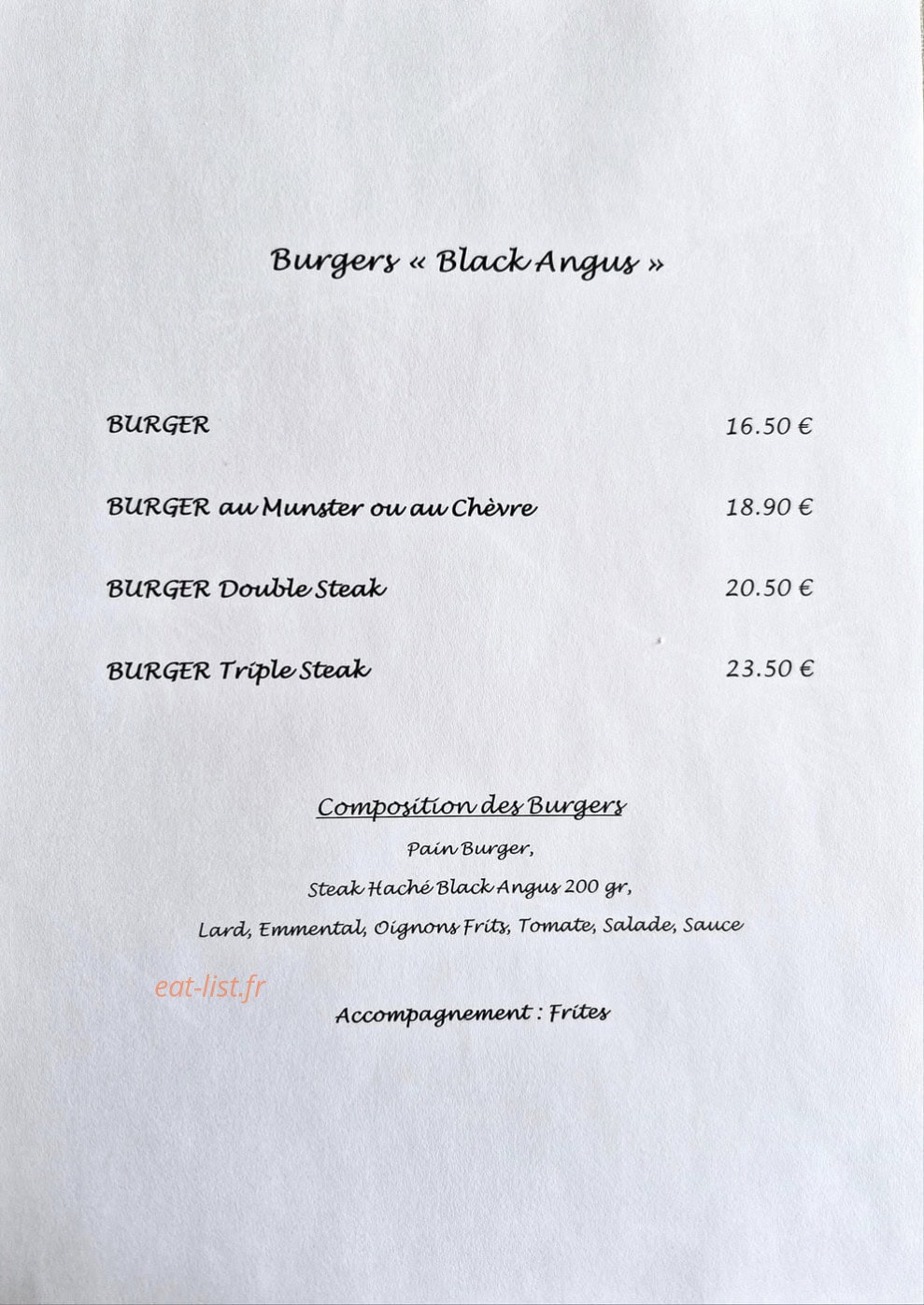 Brasserie Kienlen — carte page 2