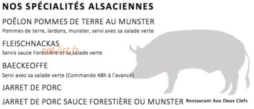 Aux Deux Clefs — carte page 3