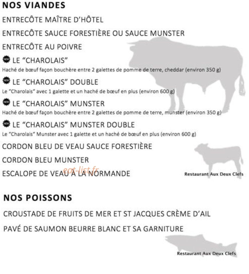 Aux Deux Clefs — carte page 4