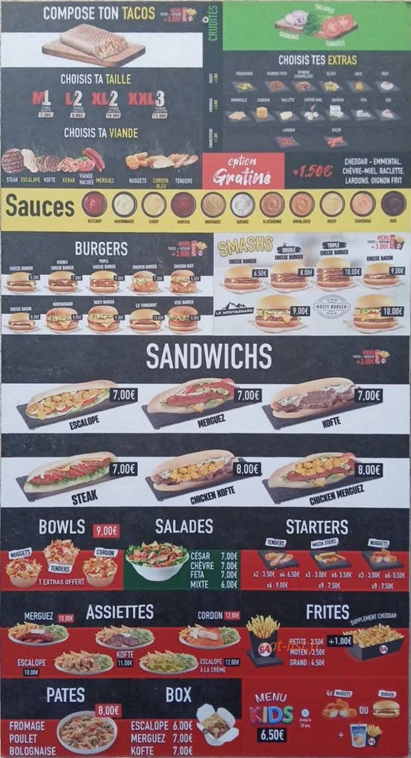 Carte et menu de Le 64 à Marckolsheim — Menu