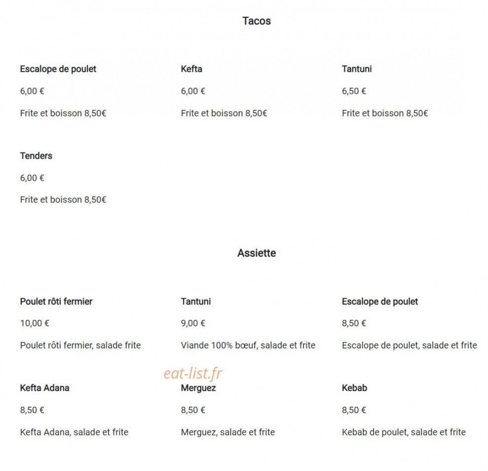 Tuna Grill — carte page 2