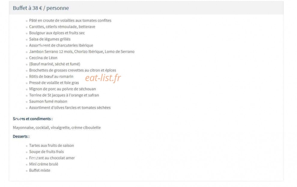 Traiteur Sitia — carte page 6