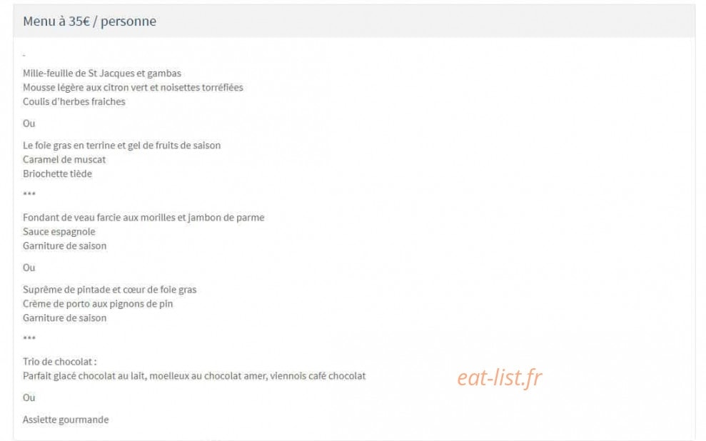 Traiteur Sitia — carte page 2