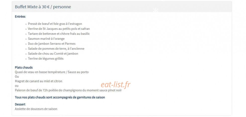 Traiteur Sitia — carte page 8