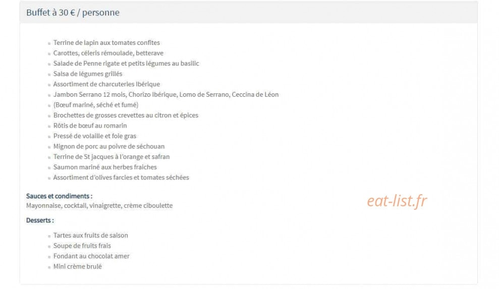 Traiteur Sitia — carte page 5