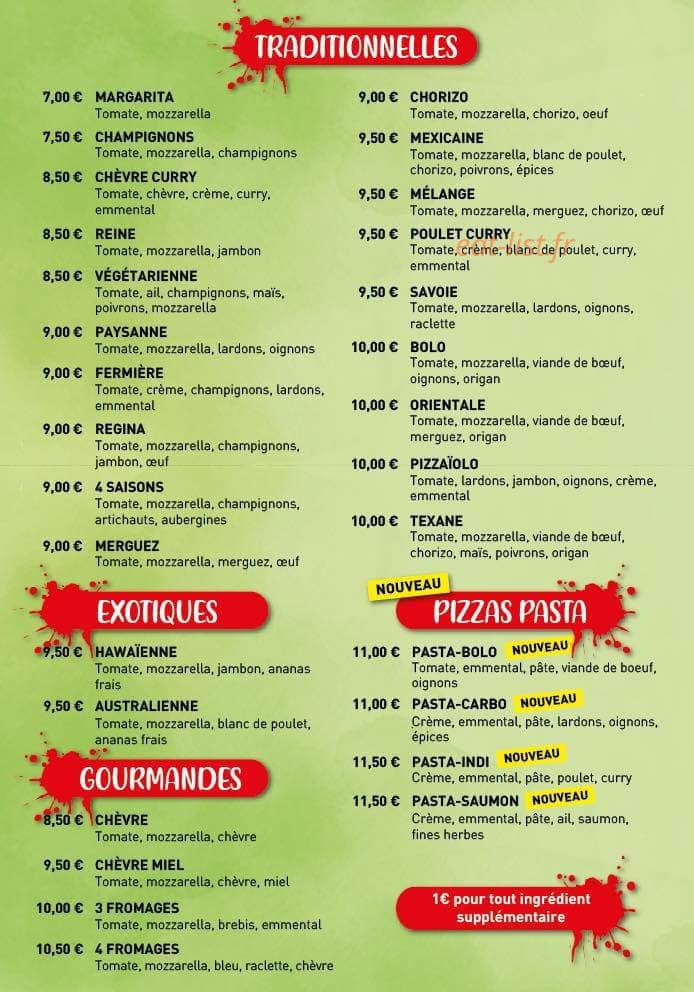 Pizza du Ried — carte page 2