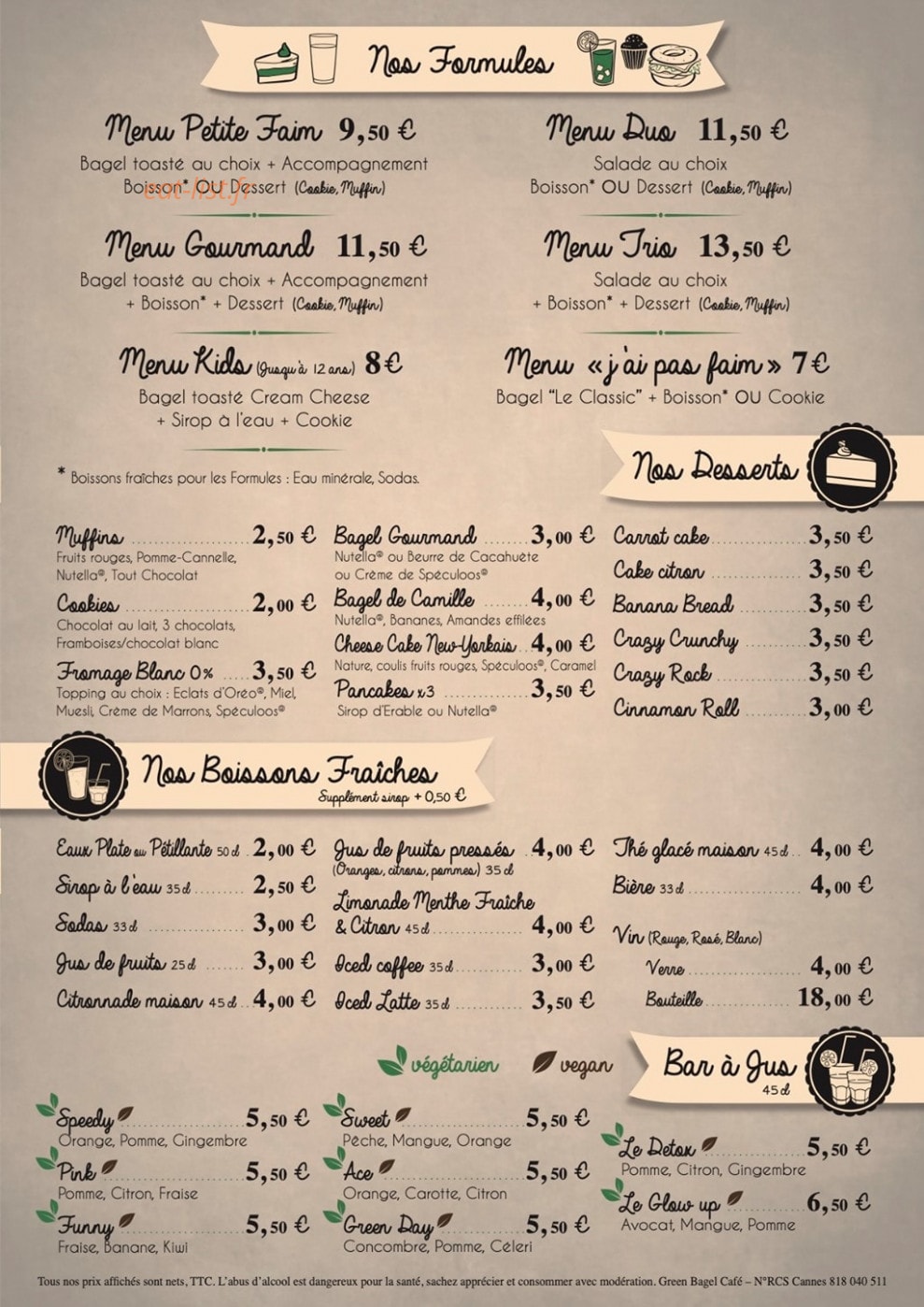 Green Bagel Café à Geispolsheim menu et photos