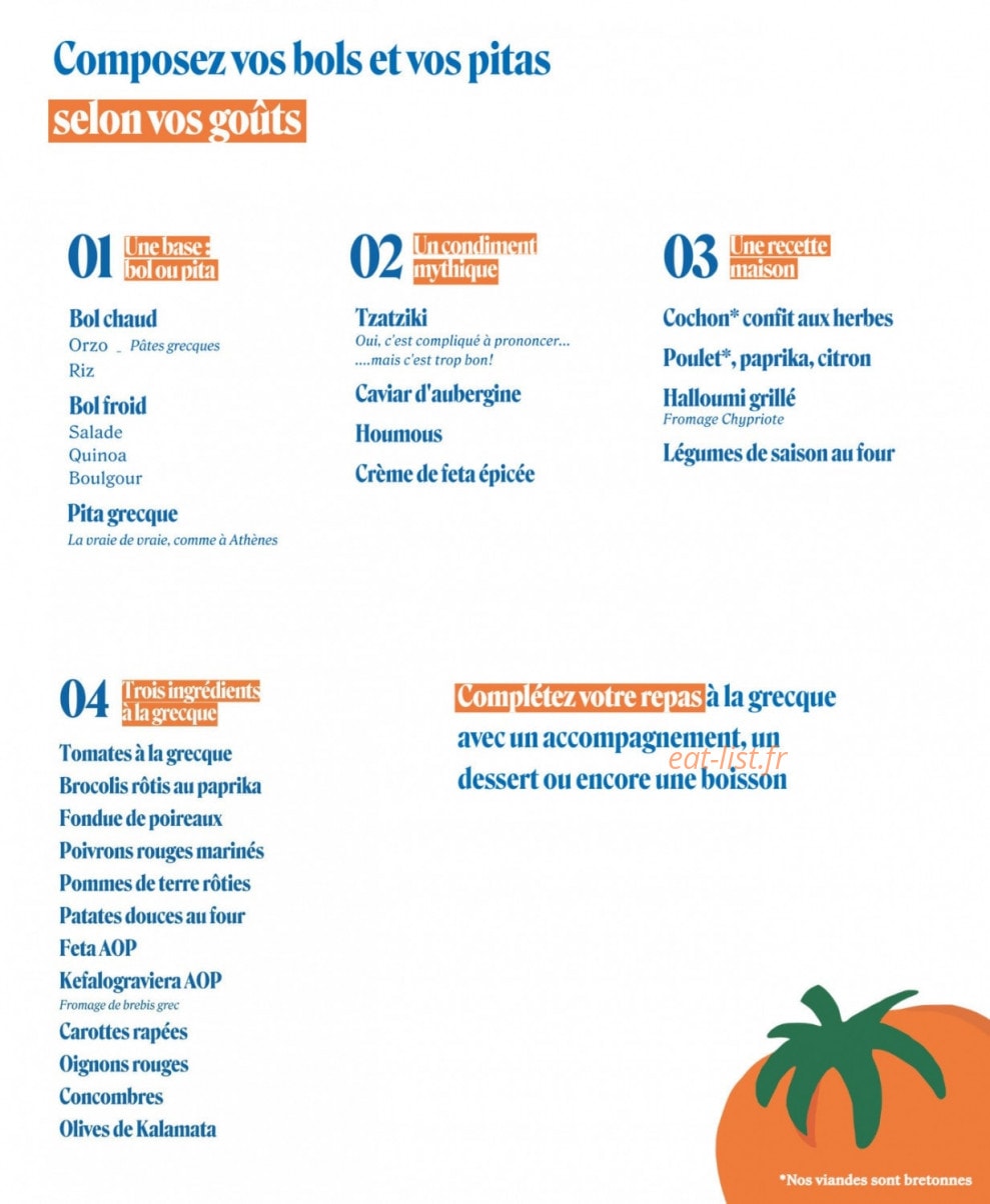 O'Tacos — carte page 1