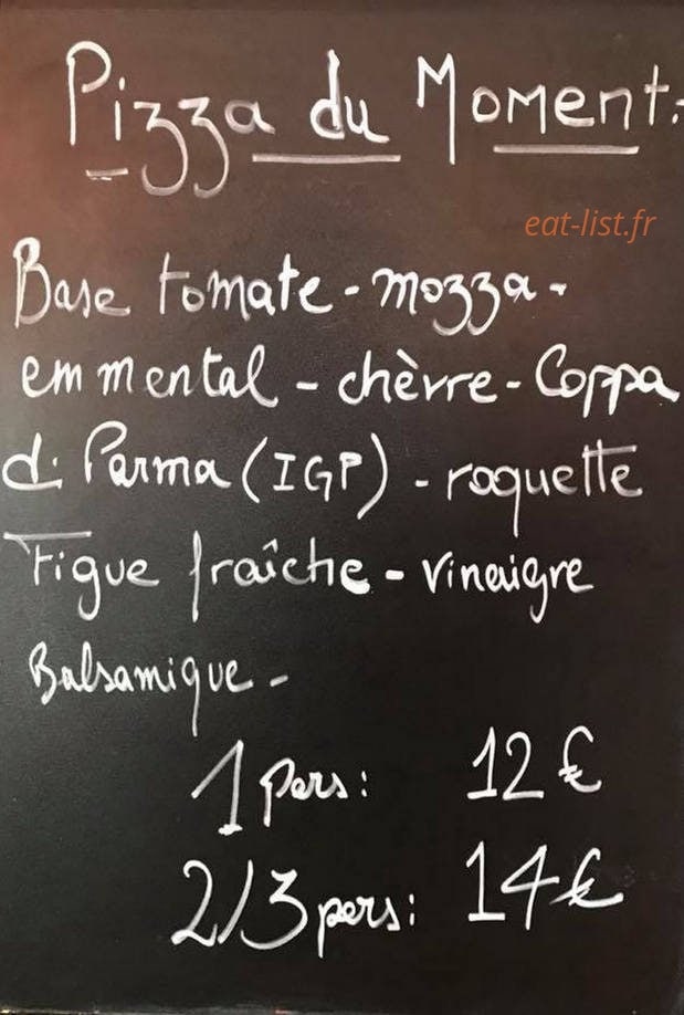 Pizza Regina — carte page 1