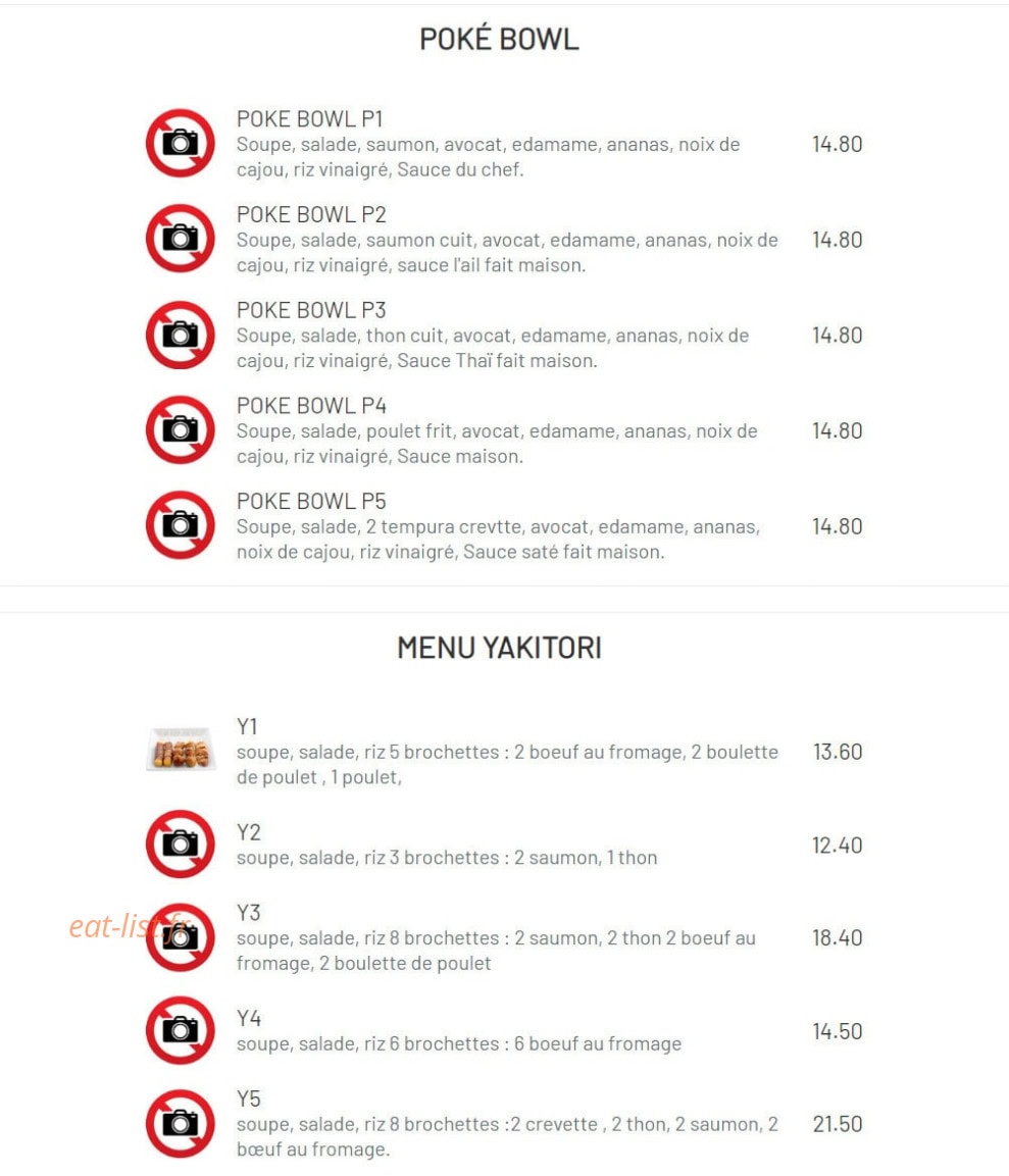 Chez Yang — carte page 11