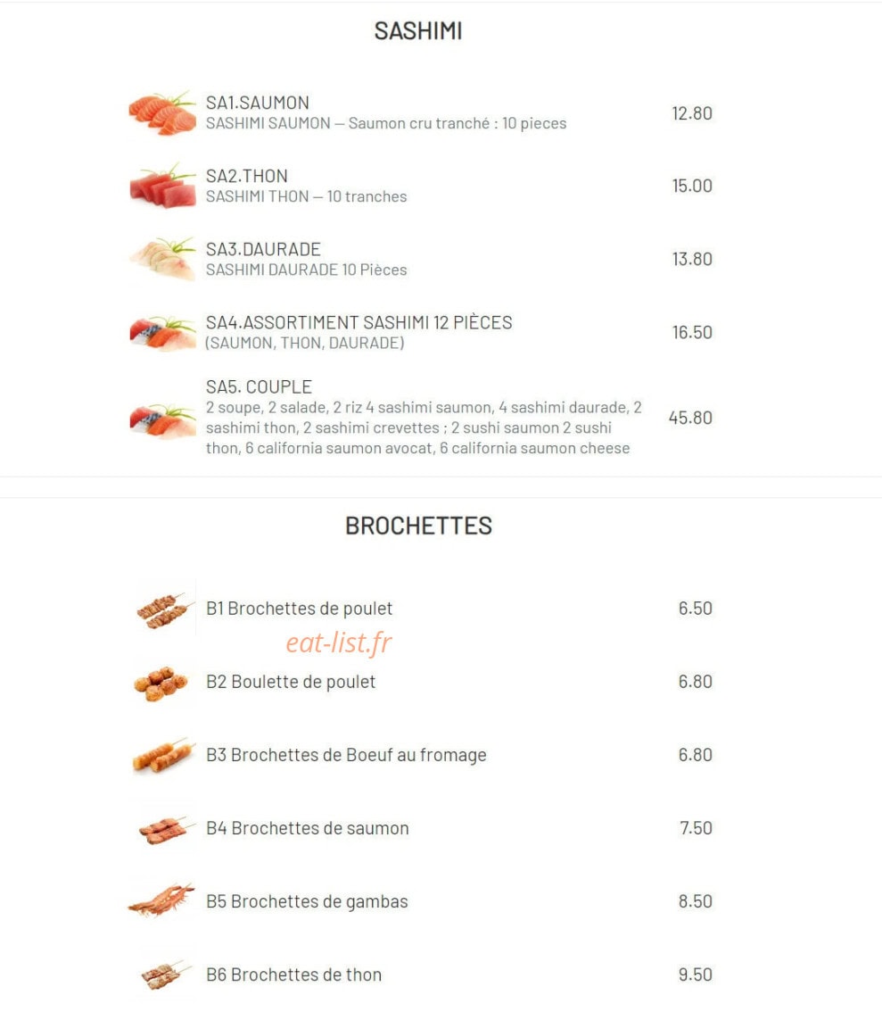 Chez Yang — carte page 6