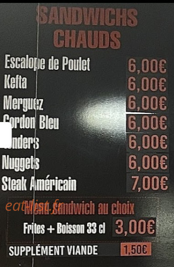 Emsaa Tacos — carte page 1
