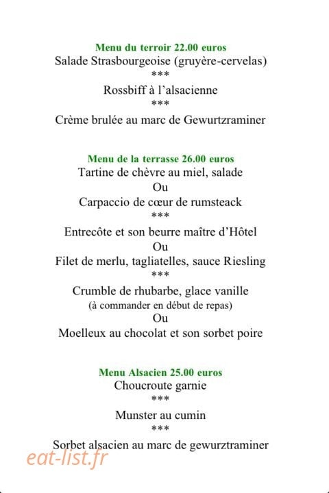 Hôtel d'Alsace — carte page 2