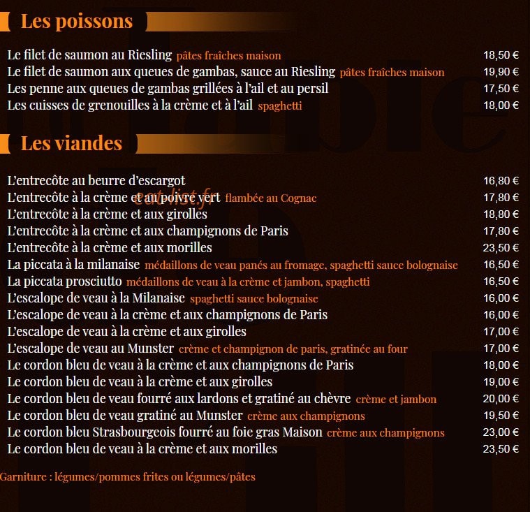 La Table de l'Ill — carte page 7
