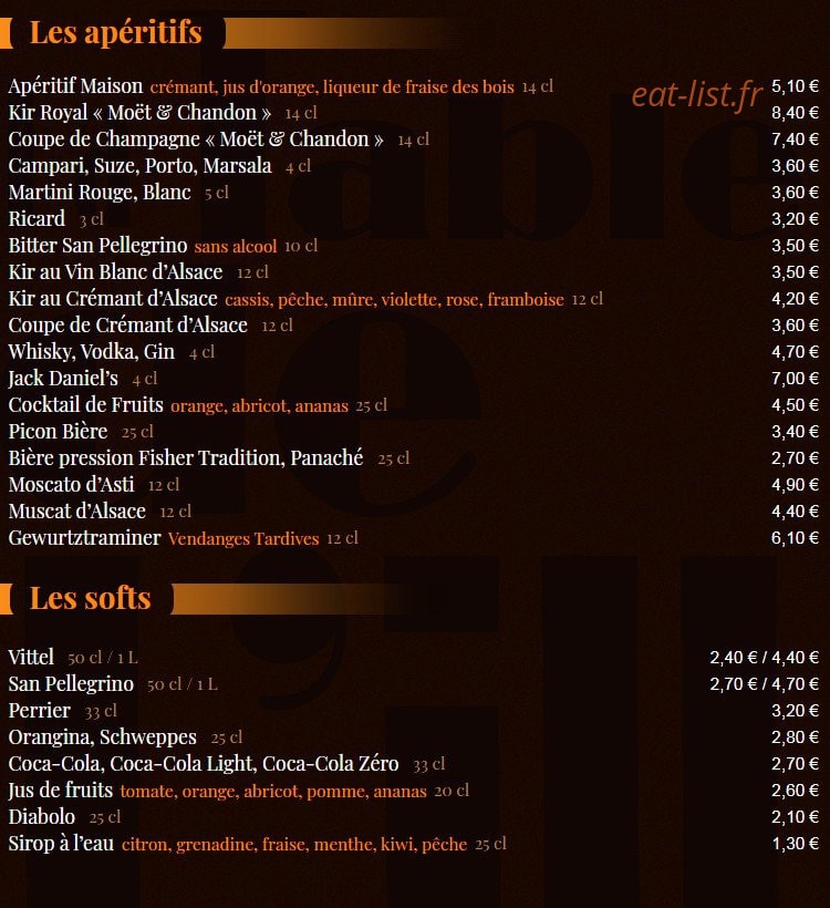 La Table de l'Ill — carte page 3