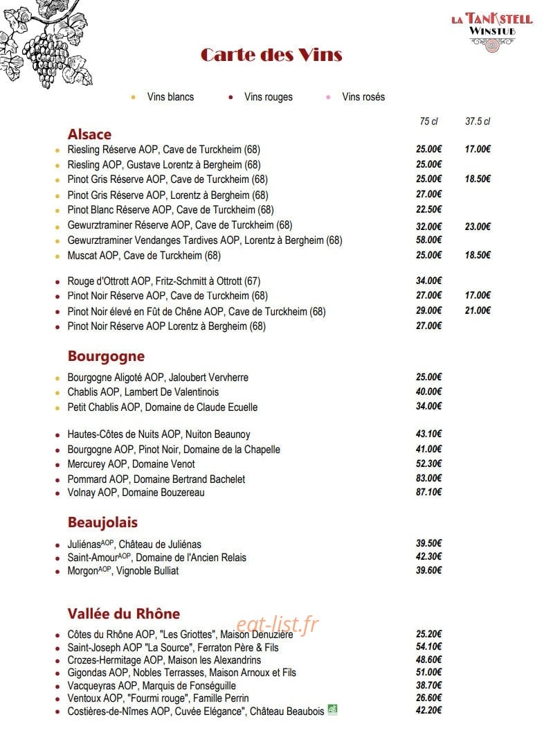 La Tankstell — carte page 7