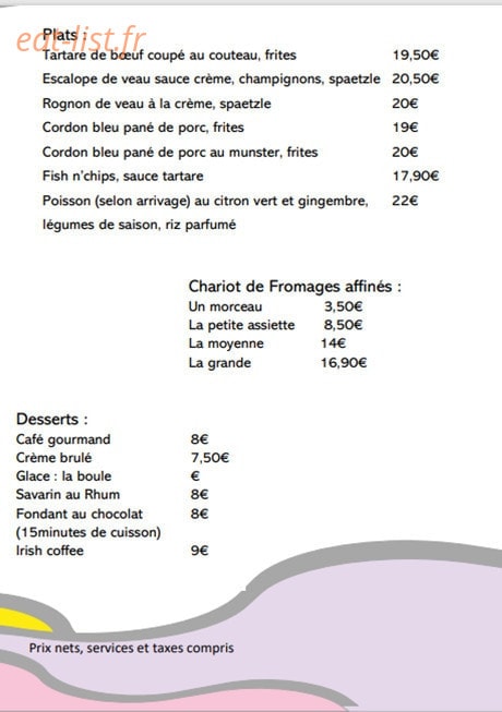Le Bistroquet — carte page 3