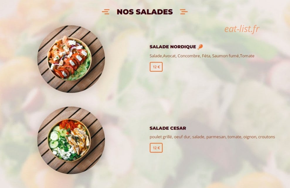 Le Pied de Mammouth Burger — carte page 3