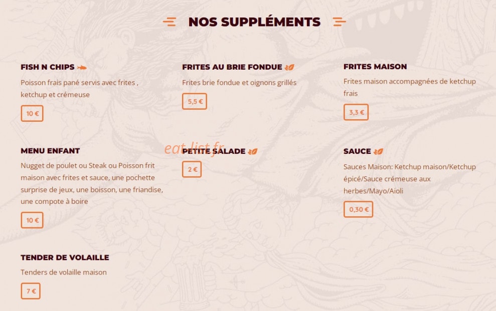 Le Pied de Mammouth Burger — carte page 5