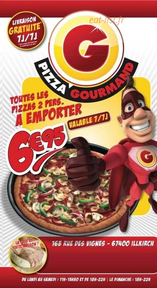 Pizza Gourmand — carte page 1
