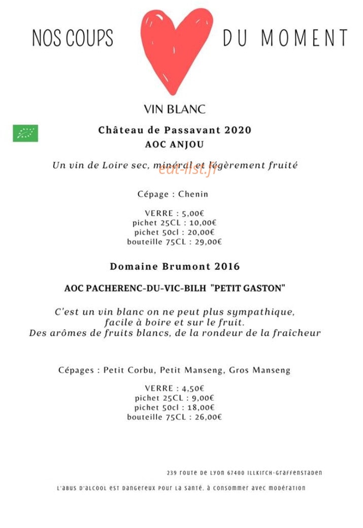 Saveurs & Saisons — carte page 9