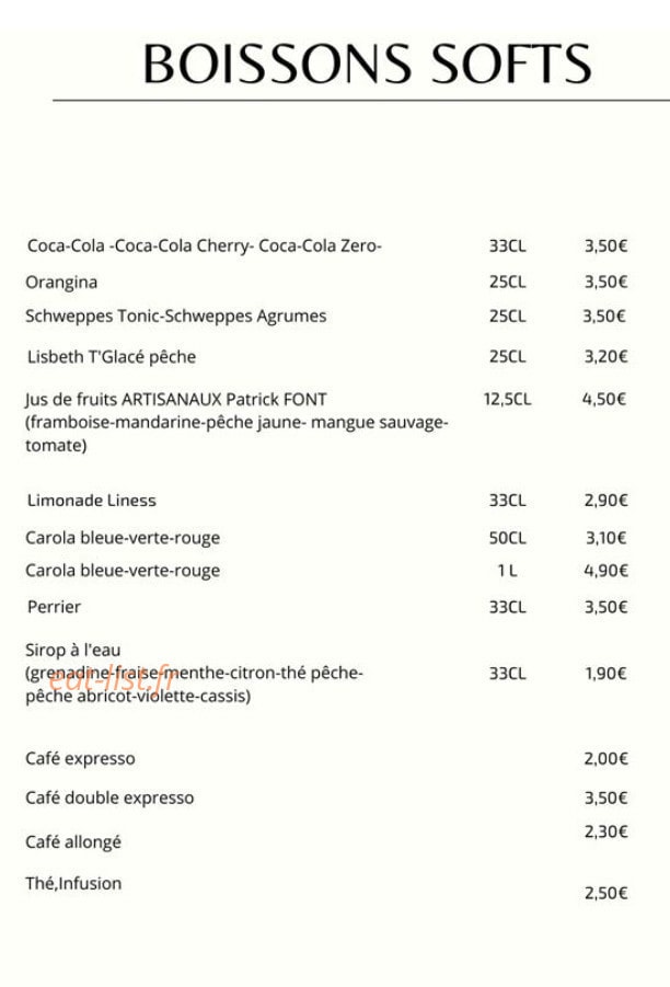 Saveurs & Saisons — carte page 4