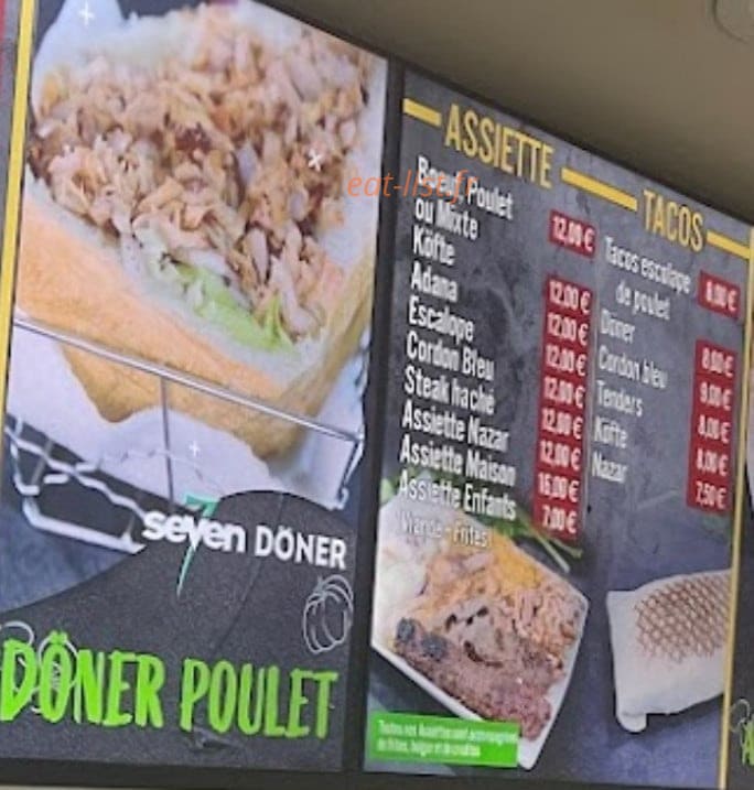 Seven Döner — carte page 1