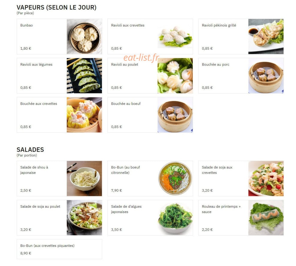 U'me Asia — carte page 3