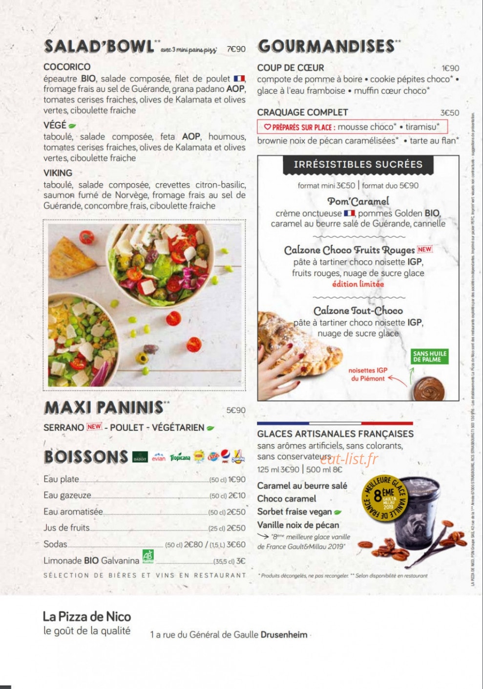 La Pizza de Nico — carte page 3