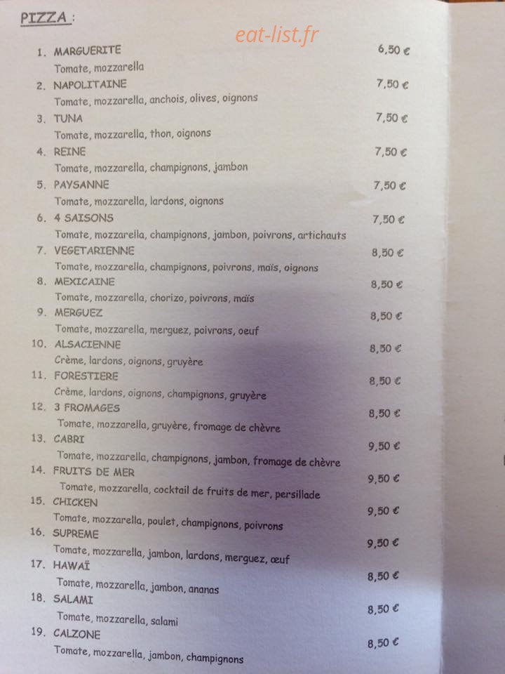 Pizza Roma — carte page 2