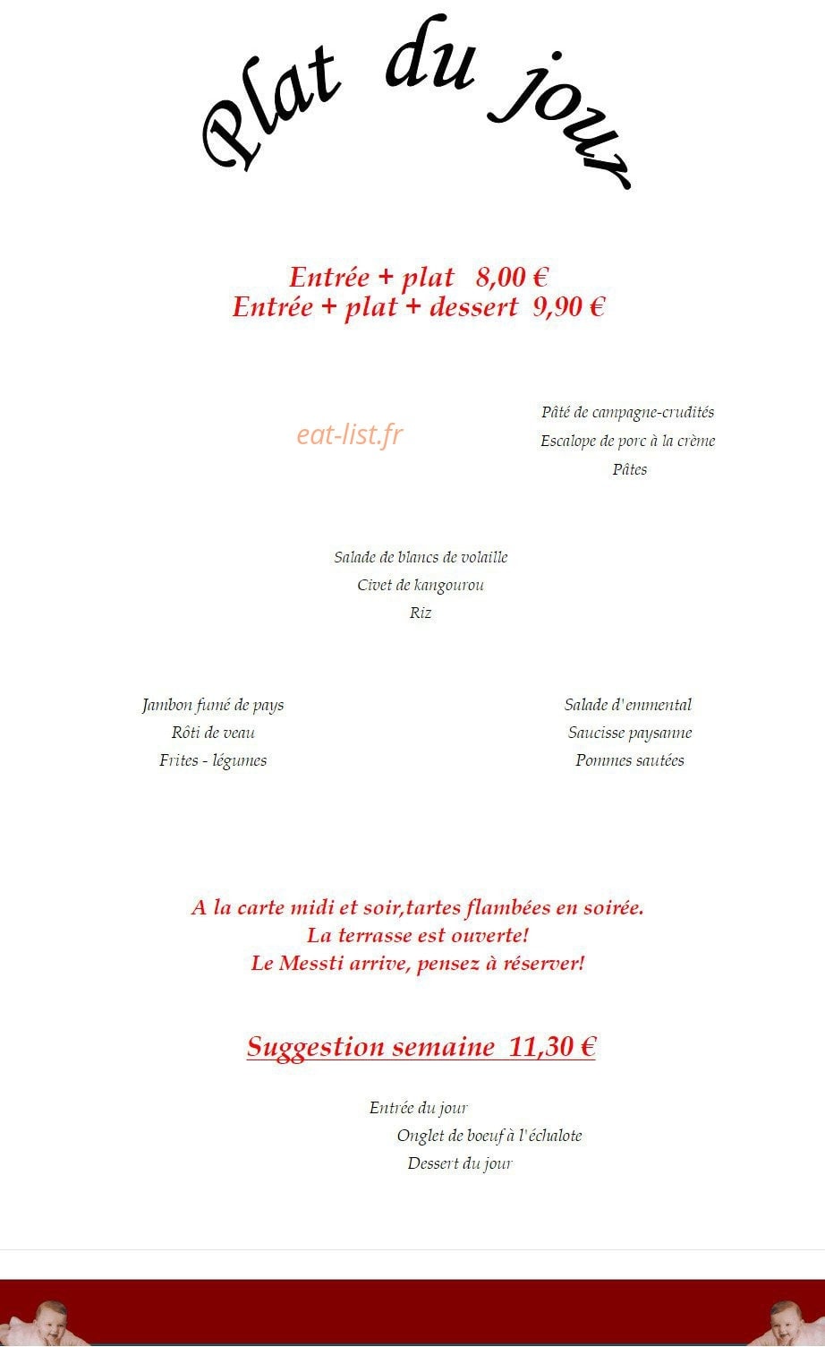 Restaurant Bim Buewele — carte page 1