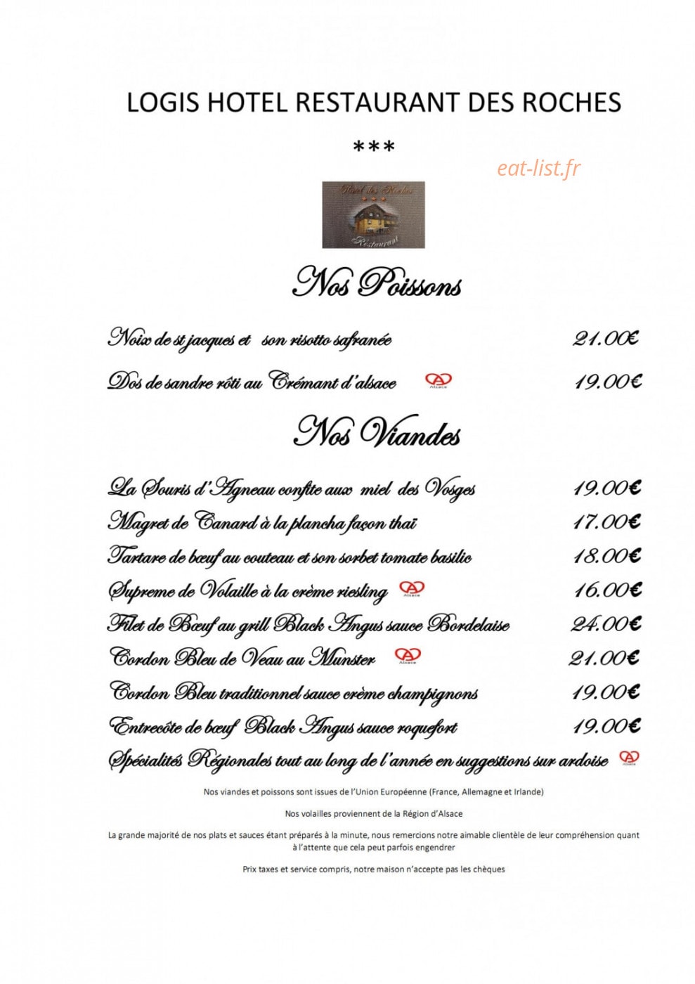 Hôtel des Roches — carte page 2