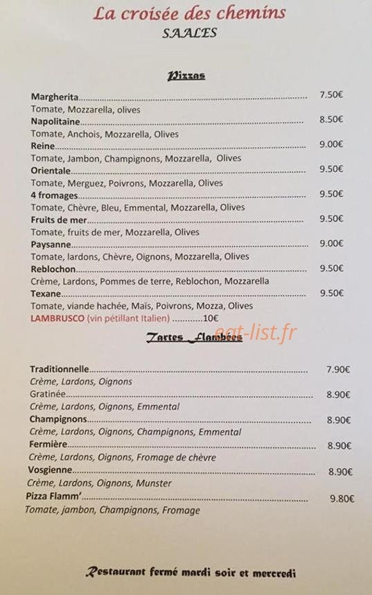 La croisée des Chemins — carte page 1