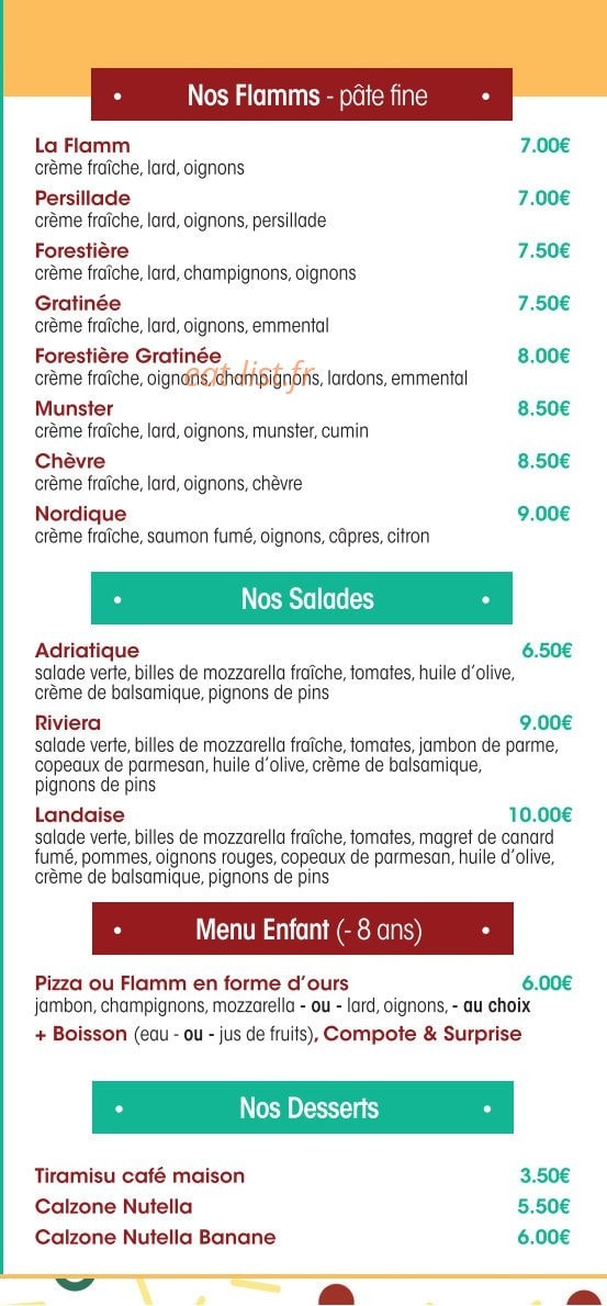 Pef Pizza — carte page 4
