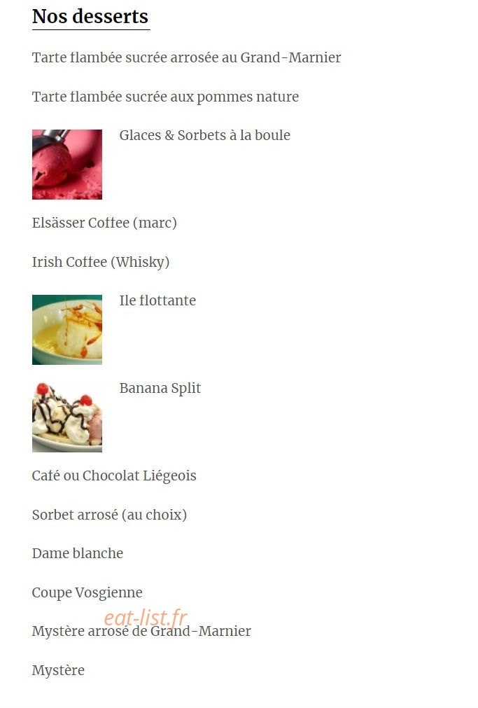 Auberge du Château d'Eau — carte page 2