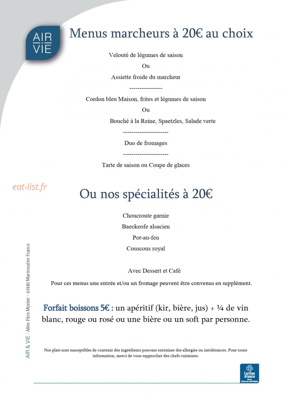 Air et Vie — carte page 13