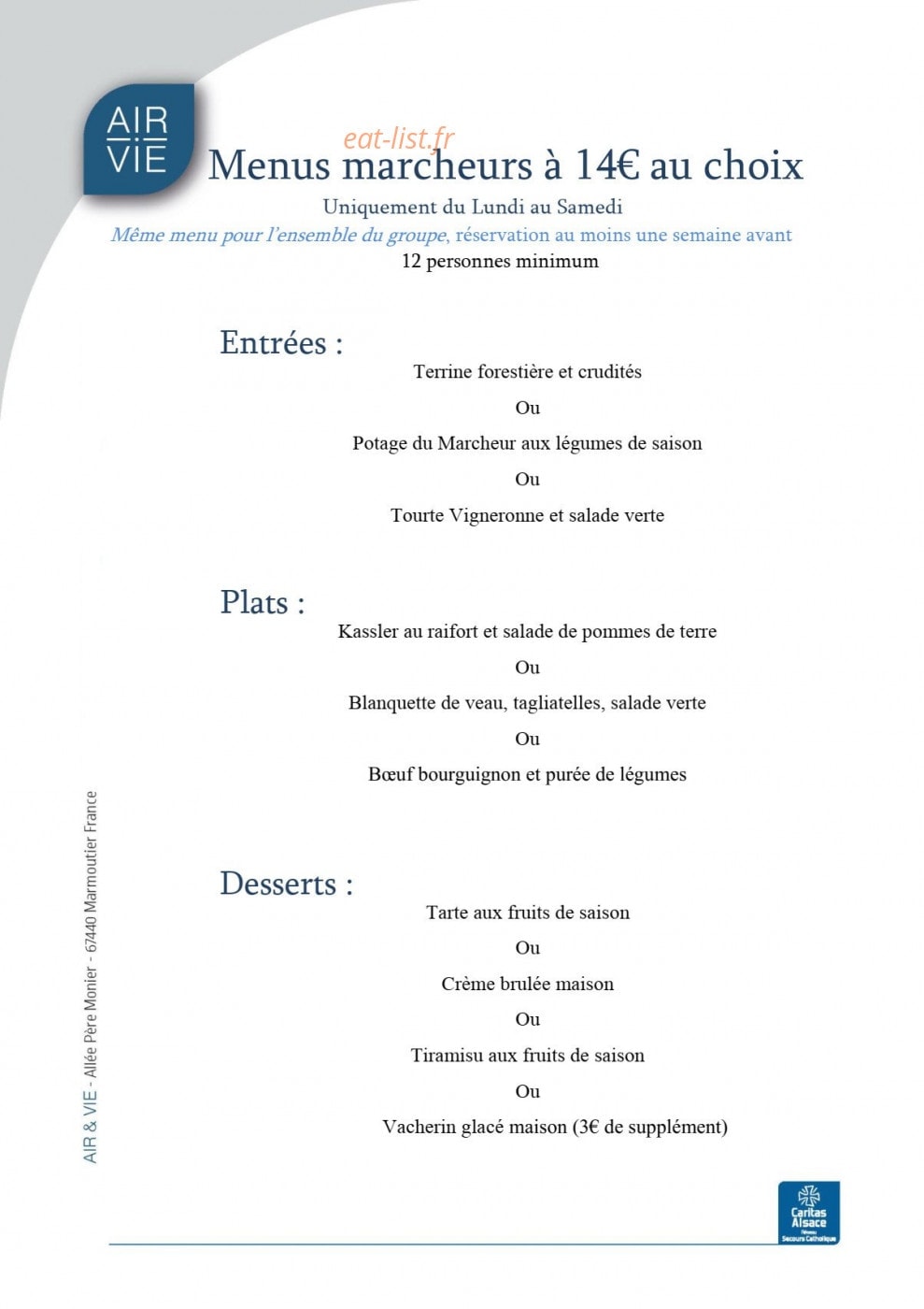 Air et Vie — carte page 12