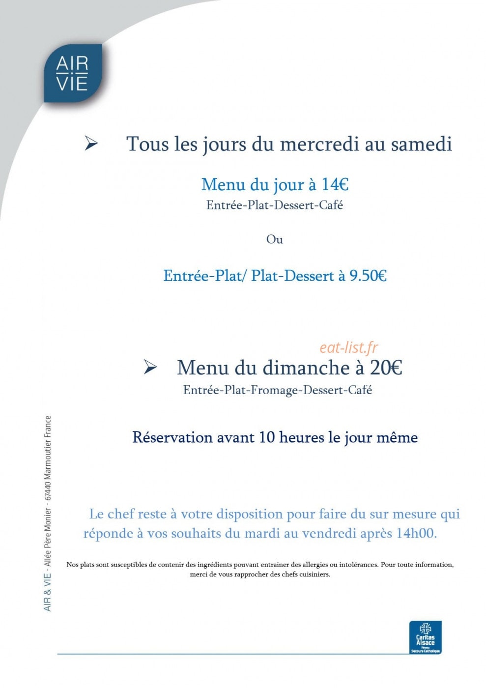 Air et Vie — carte page 9