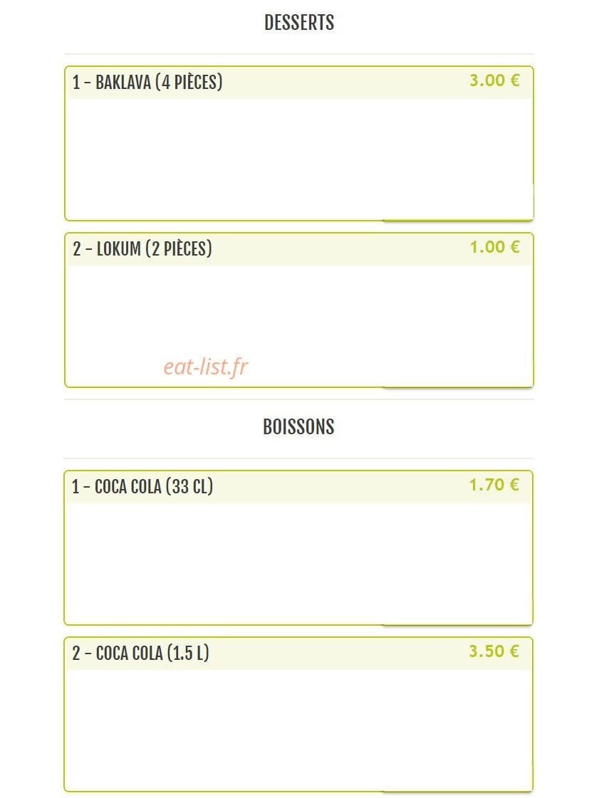 Snack Du Centre — carte page 12