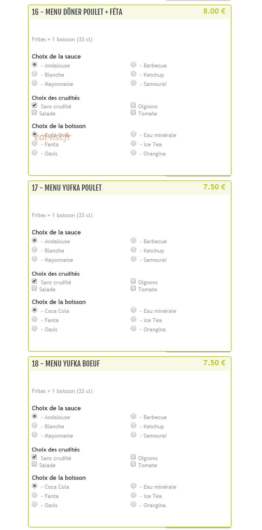 Snack Du Centre — carte page 5